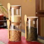 بانکه پیرکس قاشق دار درب بامبو